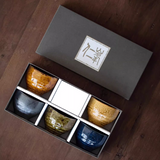 Mino Ware "Autumn Harmony" Tea/sake Cup Set of Five – A Celebration of Seasonal Beauty