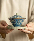 Aged Clay Celadon Douli Sancai Gaiwan (High-End Kung Fu Tea Set)
