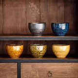Mino Ware "Autumn Harmony" Tea/sake Cup Set of Five – A Celebration of Seasonal Beauty