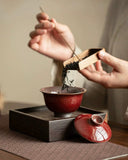 Imperial Langhong "Ice Crackle" High-End Sancai Gaiwan