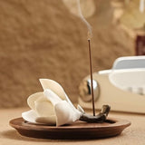 Handcrafted Magnolia Porcelain Incense Holder