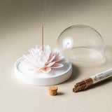 White Jade Porcelain Water Lily Incense Holder and Aroma Diffuser